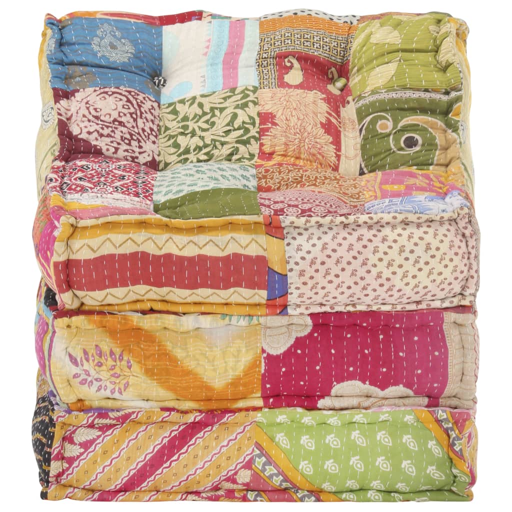 vidaXL Pouf Modulare in Tessuto Patchwork