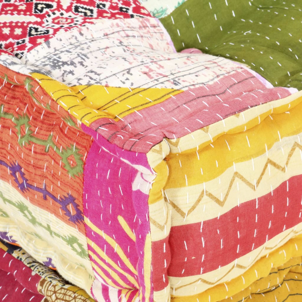 vidaXL Pouf Modulare in Tessuto Patchwork