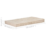 vidaXL Cuscini per Pallet e Pavimento 2 pz in Cotone Beige