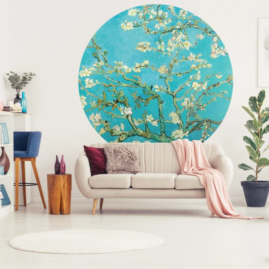 WallArt Cerchio Carta da Parati Almond Blossom 190 cm