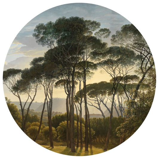 WallArt Carta da Parati Circolare Umbrella Pines in Italy 190 cm