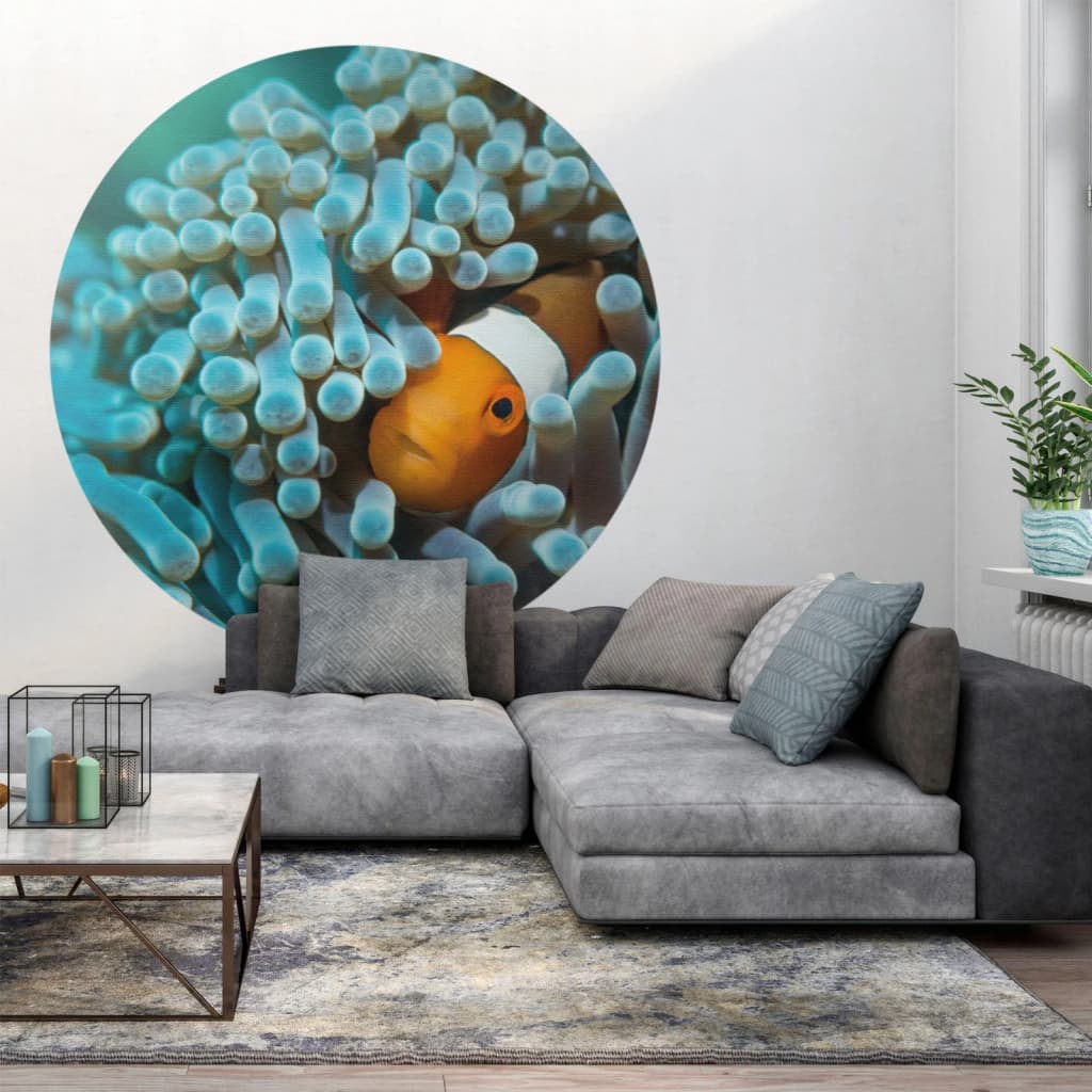 WallArt Carta da Parati Circolare Nemo the Anemonefish 142,5 cm