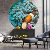 WallArt Carta da Parati Circolare Nemo the Anemonefish 142,5 cm