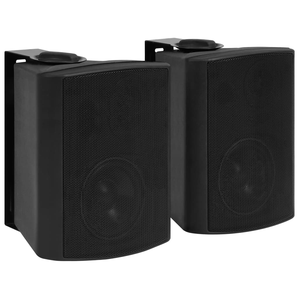 Altoparlanti Stereo da Parete 2 pz Neri Interni Esterni 100 W