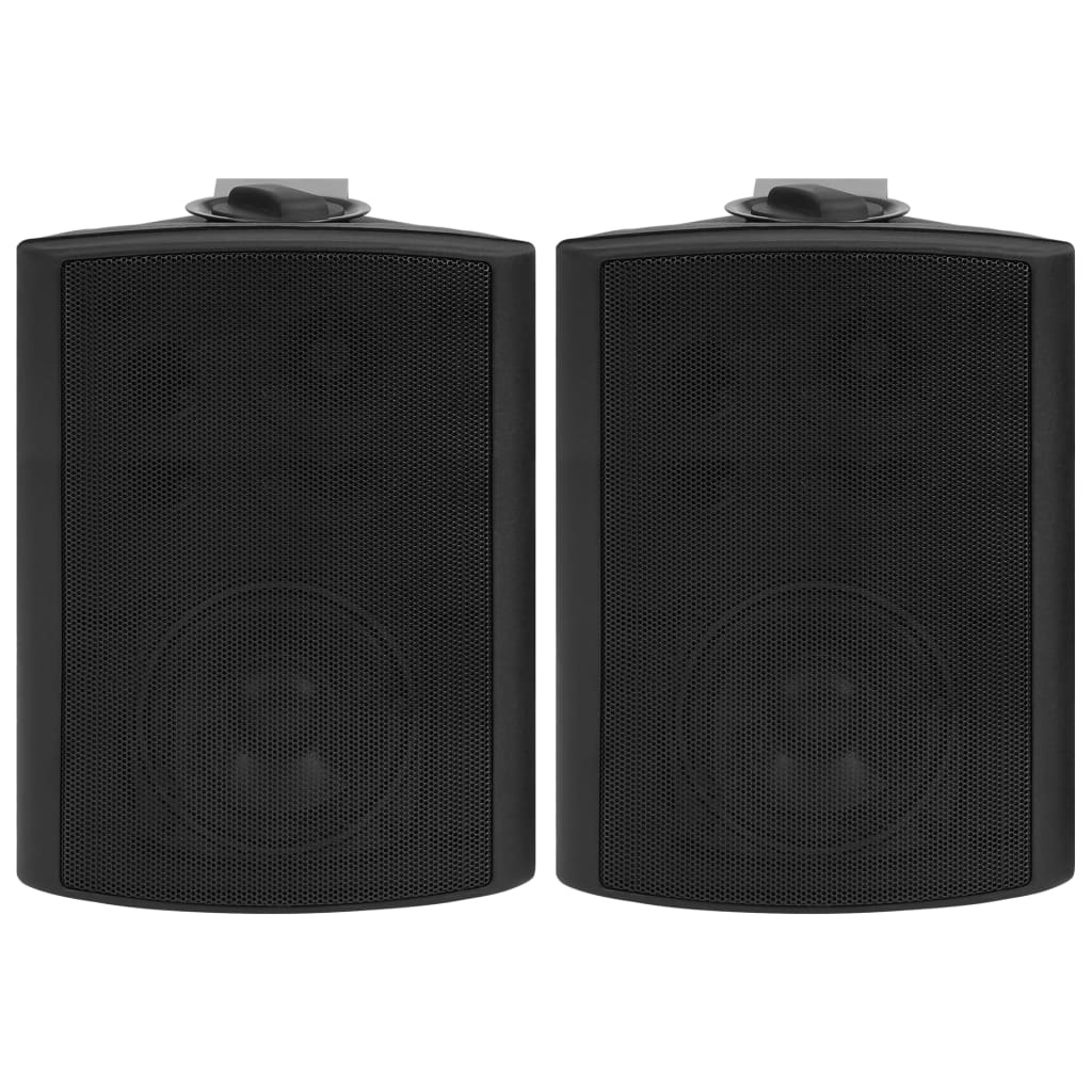 Altoparlanti Stereo da Parete 2 pz Neri Interni Esterni 100 W