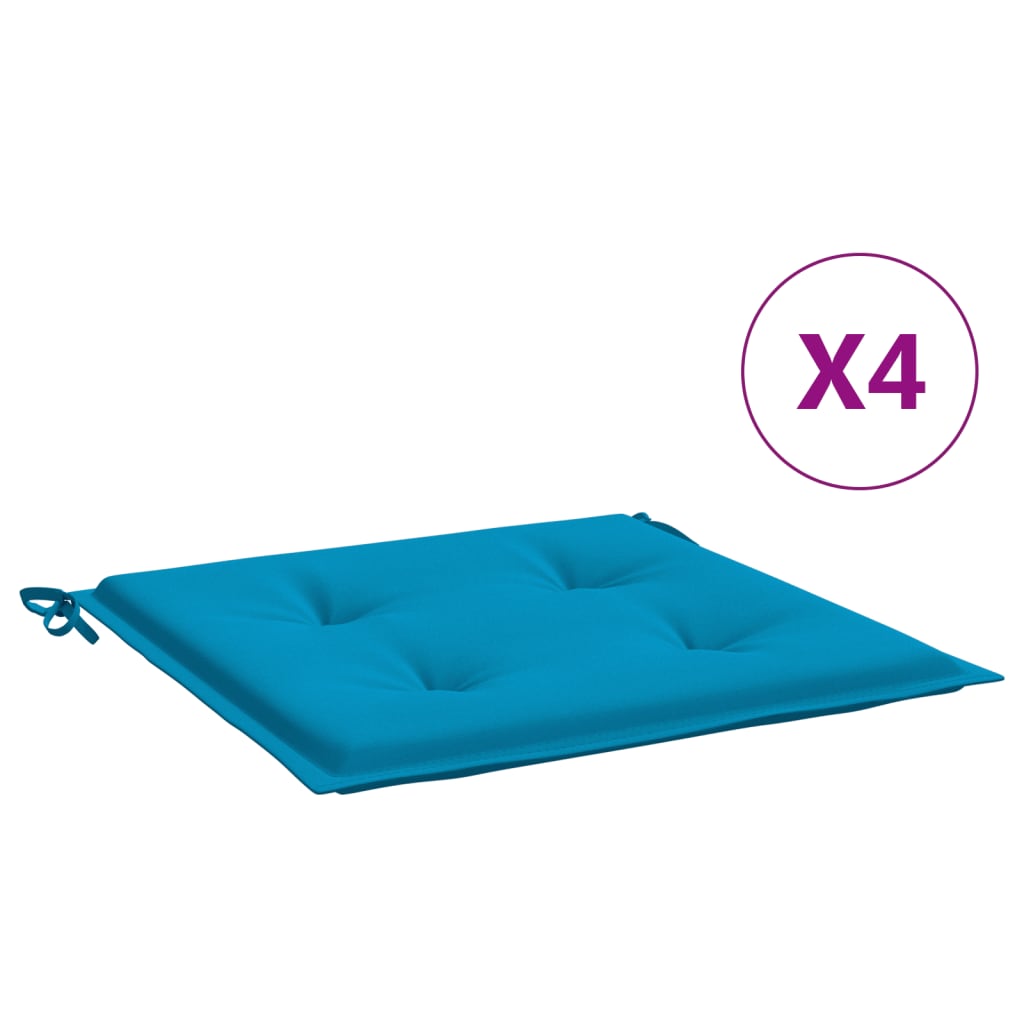 vidaXL Cuscini per Sedia 4 pz Blu 50x50x3 cm in Tessuto Oxford