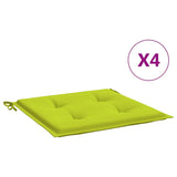 vidaXL Cuscini per Sedia 4 pz Verde Brillante 50x50x3cm Tessuto Oxford