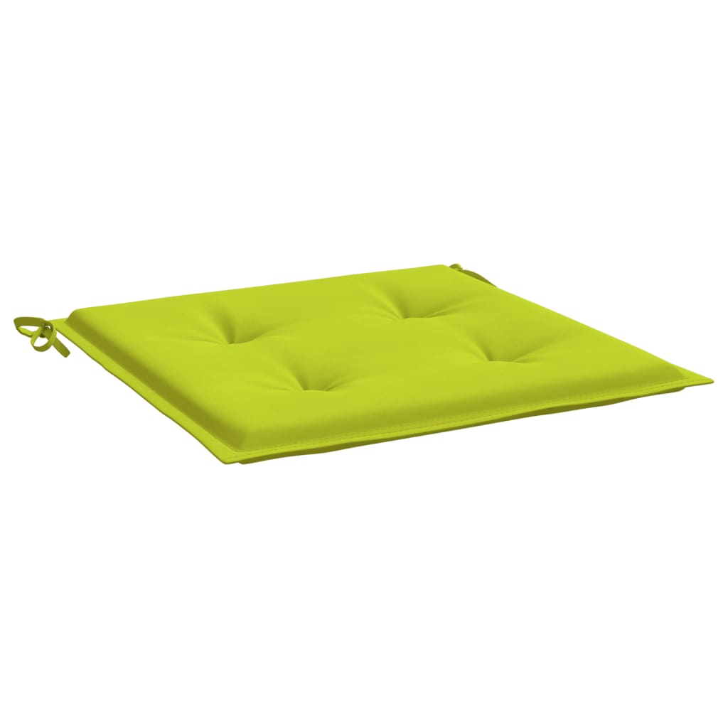 vidaXL Cuscini per Sedia 4 pz Verde Brillante 50x50x3cm Tessuto Oxford