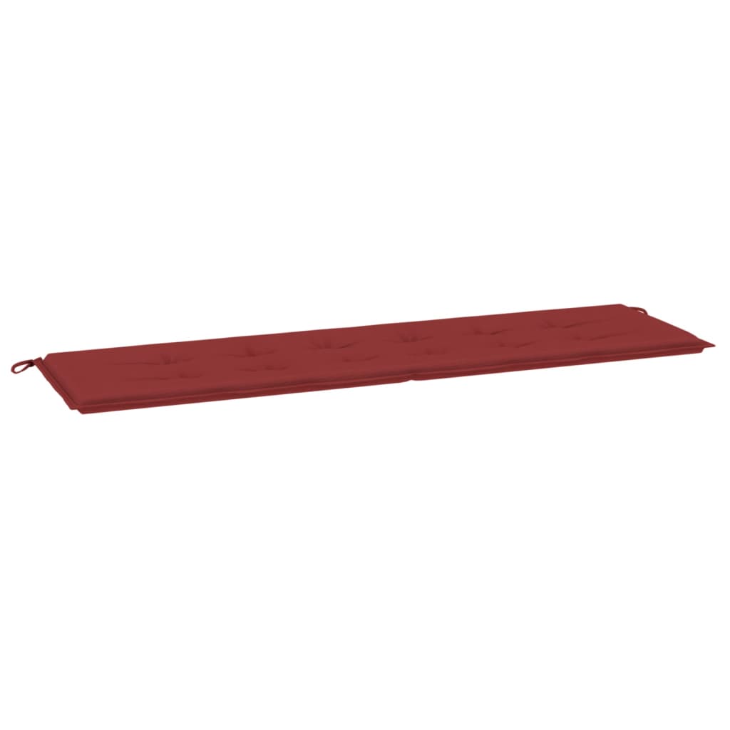 vidaXL Cuscino per Panca Rosso Vino 180x50x3 cm in Tessuto Oxford