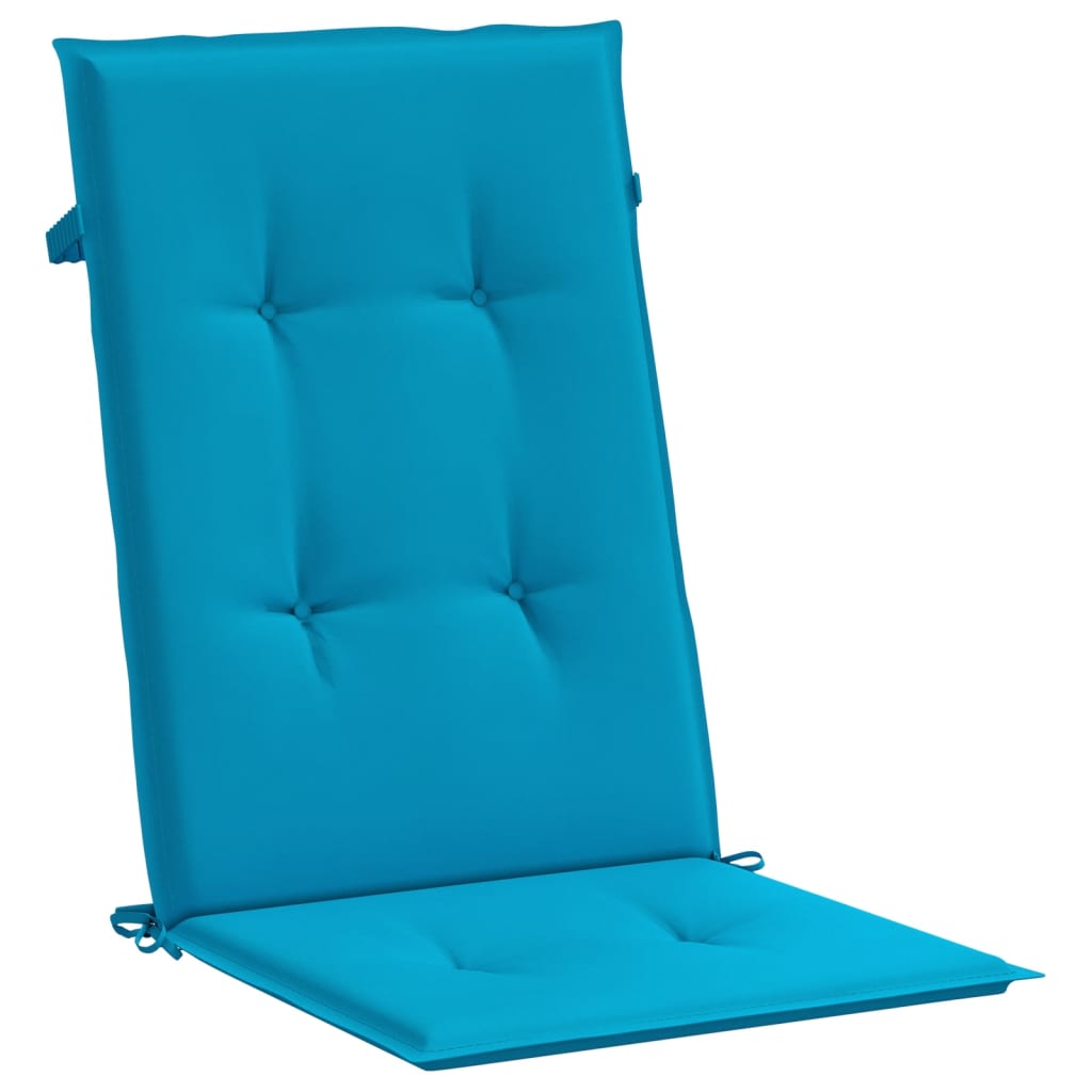 vidaXL Cuscini per Sedie 6 pz Blu 120x50x3 cm in Tessuto