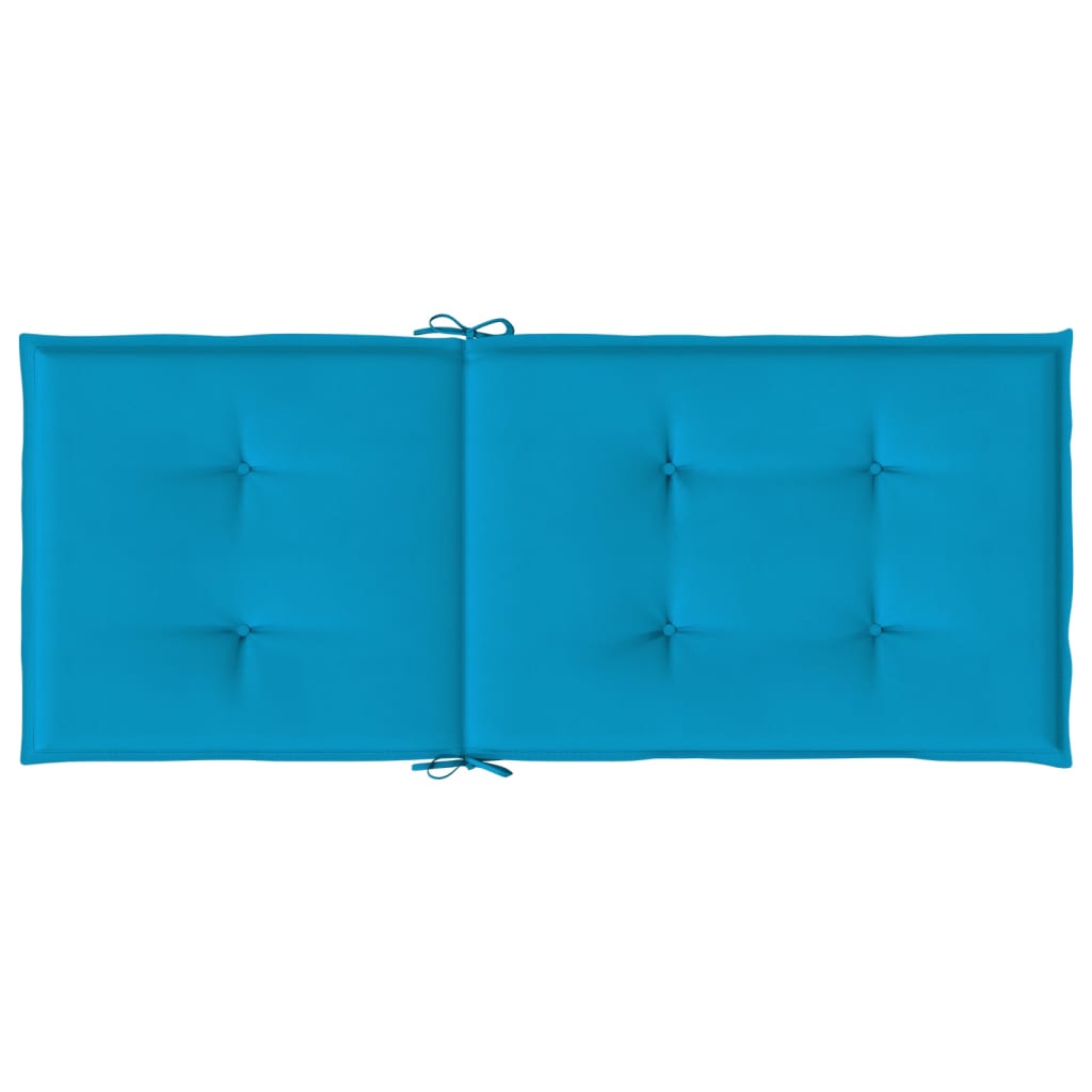 vidaXL Cuscini per Sedie 6 pz Blu 120x50x3 cm in Tessuto