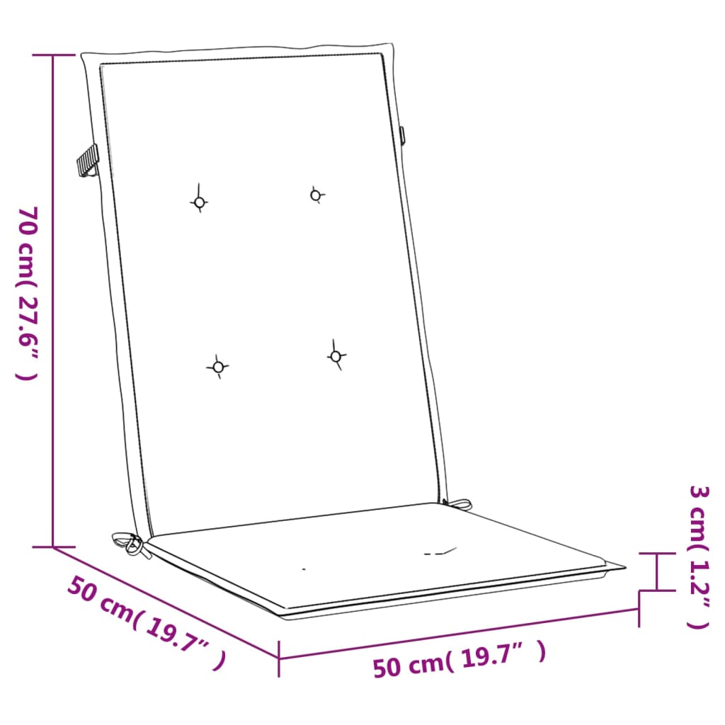 vidaXL Cuscini per Sedie 6 pz Blu 120x50x3 cm in Tessuto