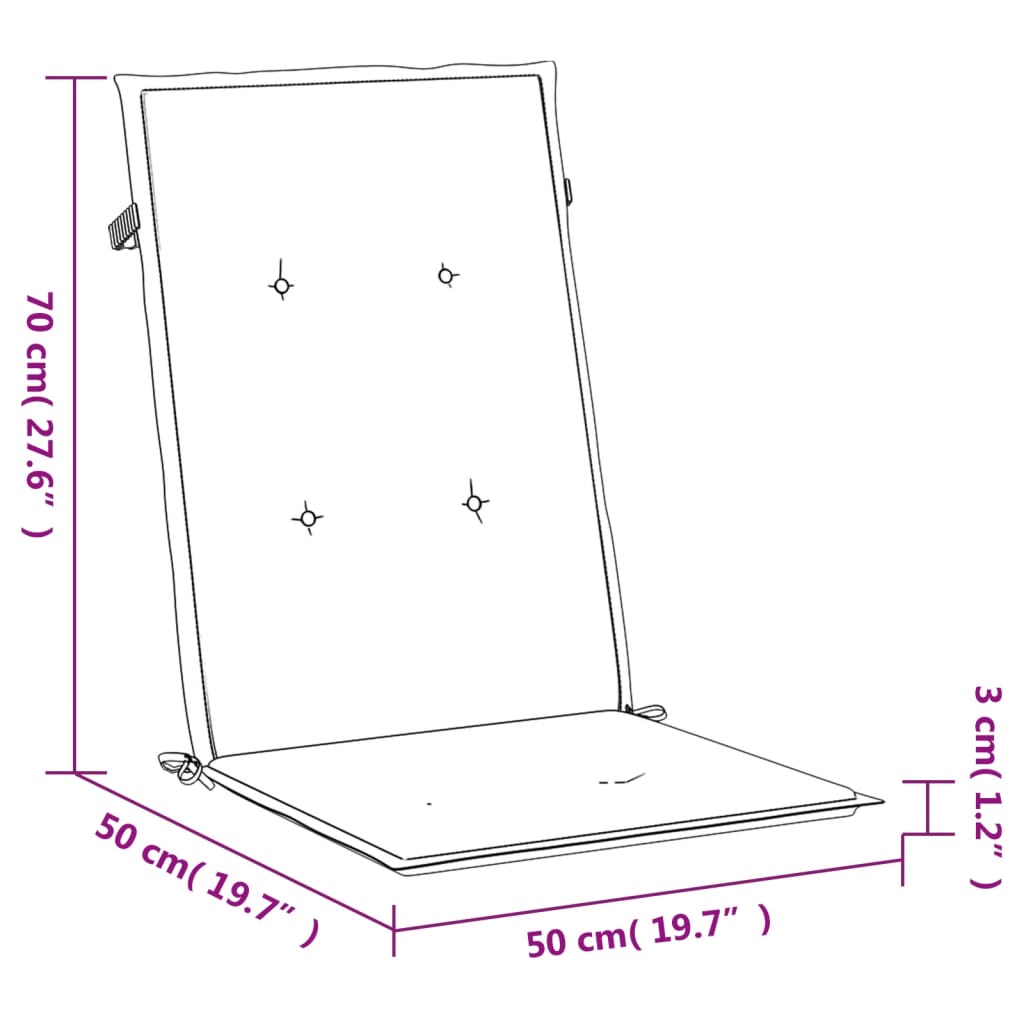 vidaXL Cuscini per Sedie 6 pz Verdi 120x50x3 cm in Tessuto