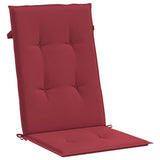 vidaXL Cuscini per Sedie 2 pz Rosso Vino 120x50x3 cm in Tessuto