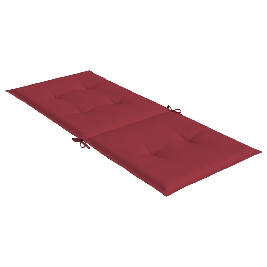 vidaXL Cuscini per Sedie 2 pz Rosso Vino 120x50x3 cm in Tessuto