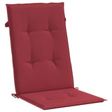 vidaXL Cuscini per Sedie 4 pz Rosso Vino 120x50x3 cm in Tessuto