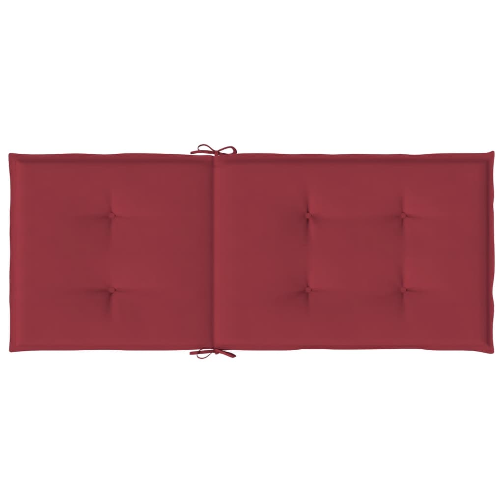 vidaXL Cuscini per Sedie 4 pz Rosso Vino 120x50x3 cm in Tessuto