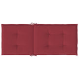 vidaXL Cuscini per Sedie 4 pz Rosso Vino 120x50x3 cm in Tessuto