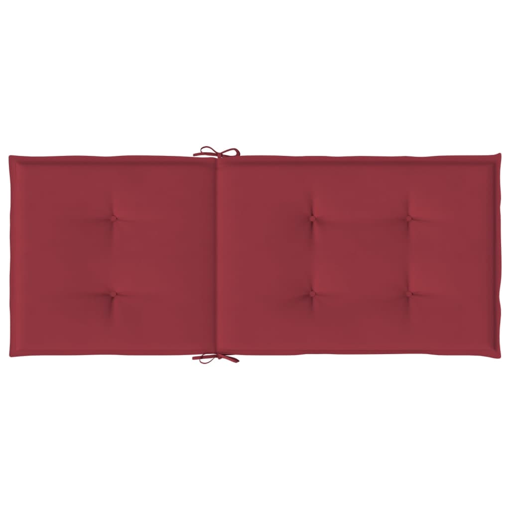 vidaXL Cuscini per Sedie 6 pz Rosso Vino 120x50x3 cm in Tessuto