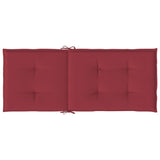 vidaXL Cuscini per Sedie 6 pz Rosso Vino 120x50x3 cm in Tessuto