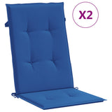 vidaXL Cuscini per Sedie 2 pz Blu Reale 120x50x3 cm in Tessuto