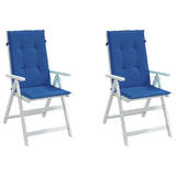 vidaXL Cuscini per Sedie 2 pz Blu Reale 120x50x3 cm in Tessuto