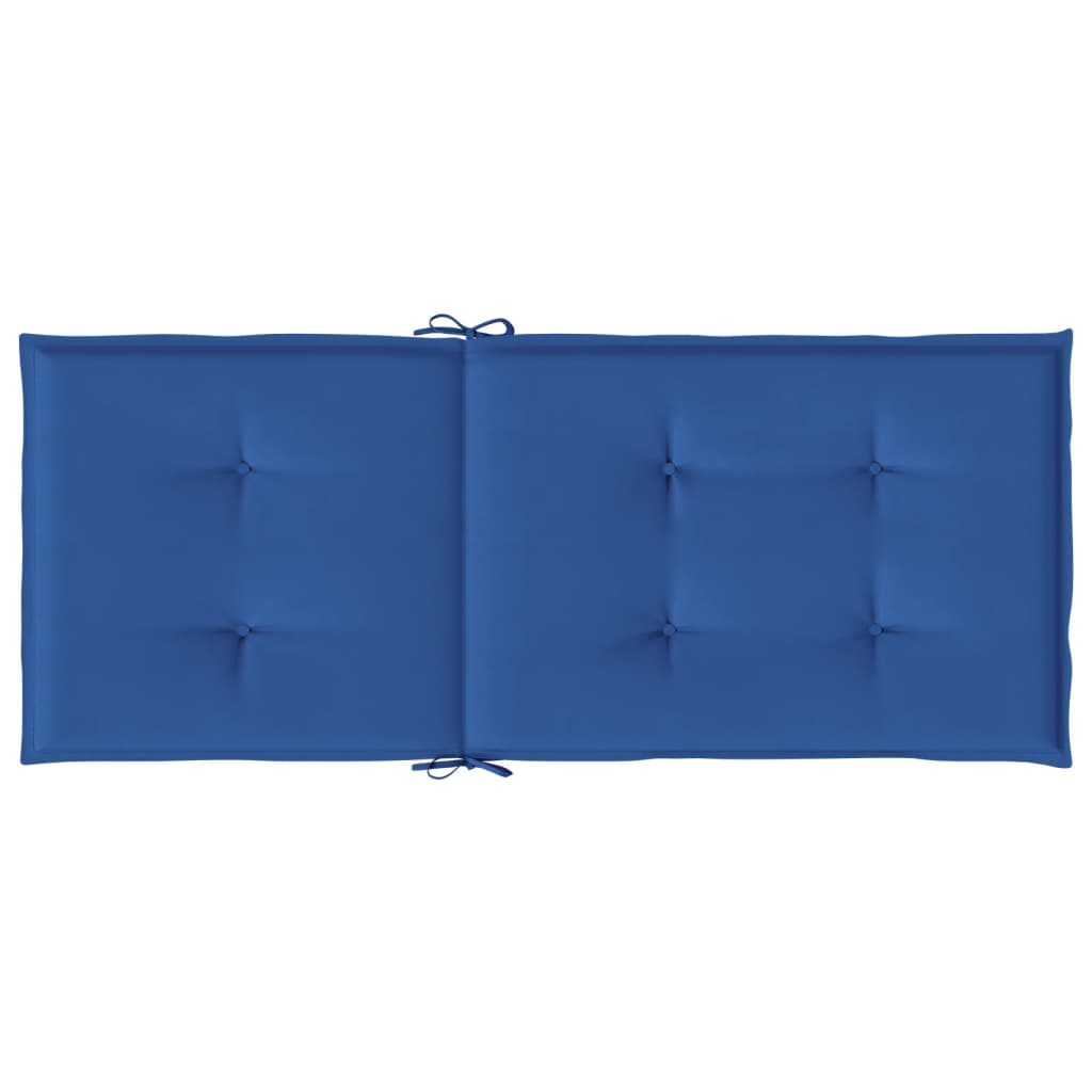 vidaXL Cuscini per Sedie 2 pz Blu Reale 120x50x3 cm in Tessuto