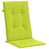 vidaXL Cuscini per Sedie 4 pz Verde Brillante 120x50x3 cm in Tessuto