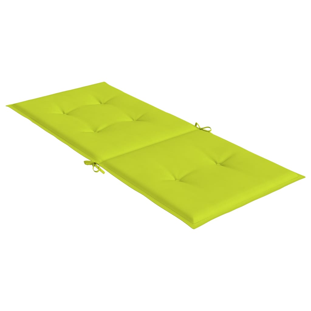 vidaXL Cuscini per Sedie 4 pz Verde Brillante 120x50x3 cm in Tessuto