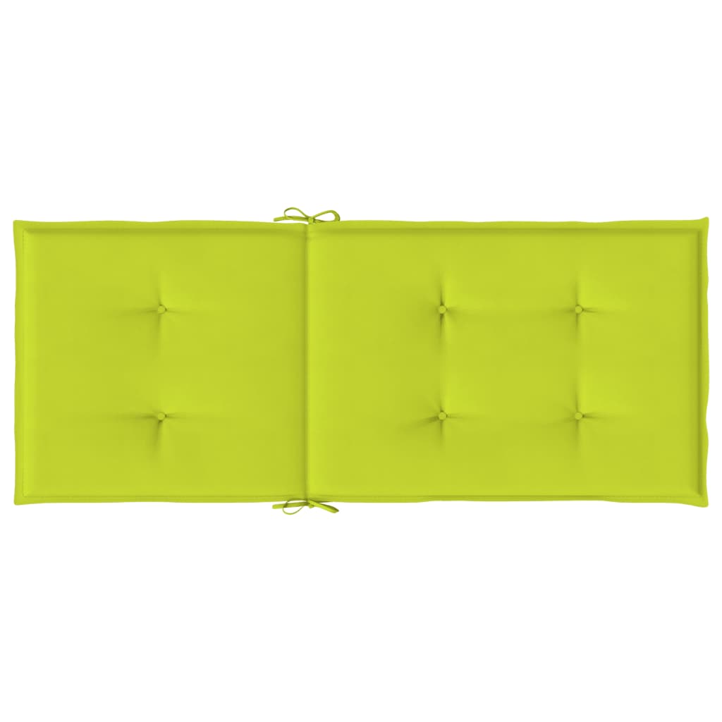 vidaXL Cuscini per Sedie 4 pz Verde Brillante 120x50x3 cm in Tessuto