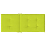 vidaXL Cuscini per Sedie 4 pz Verde Brillante 120x50x3 cm in Tessuto