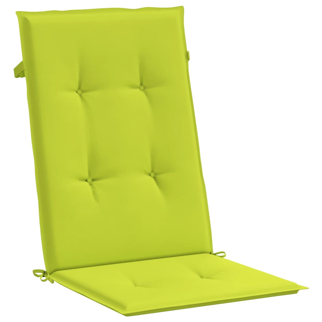 vidaXL Cuscini per Sedie 6 pz Verde Brillante 120x50x3 cm in Tessuto