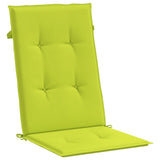 vidaXL Cuscini per Sedie 6 pz Verde Brillante 120x50x3 cm in Tessuto