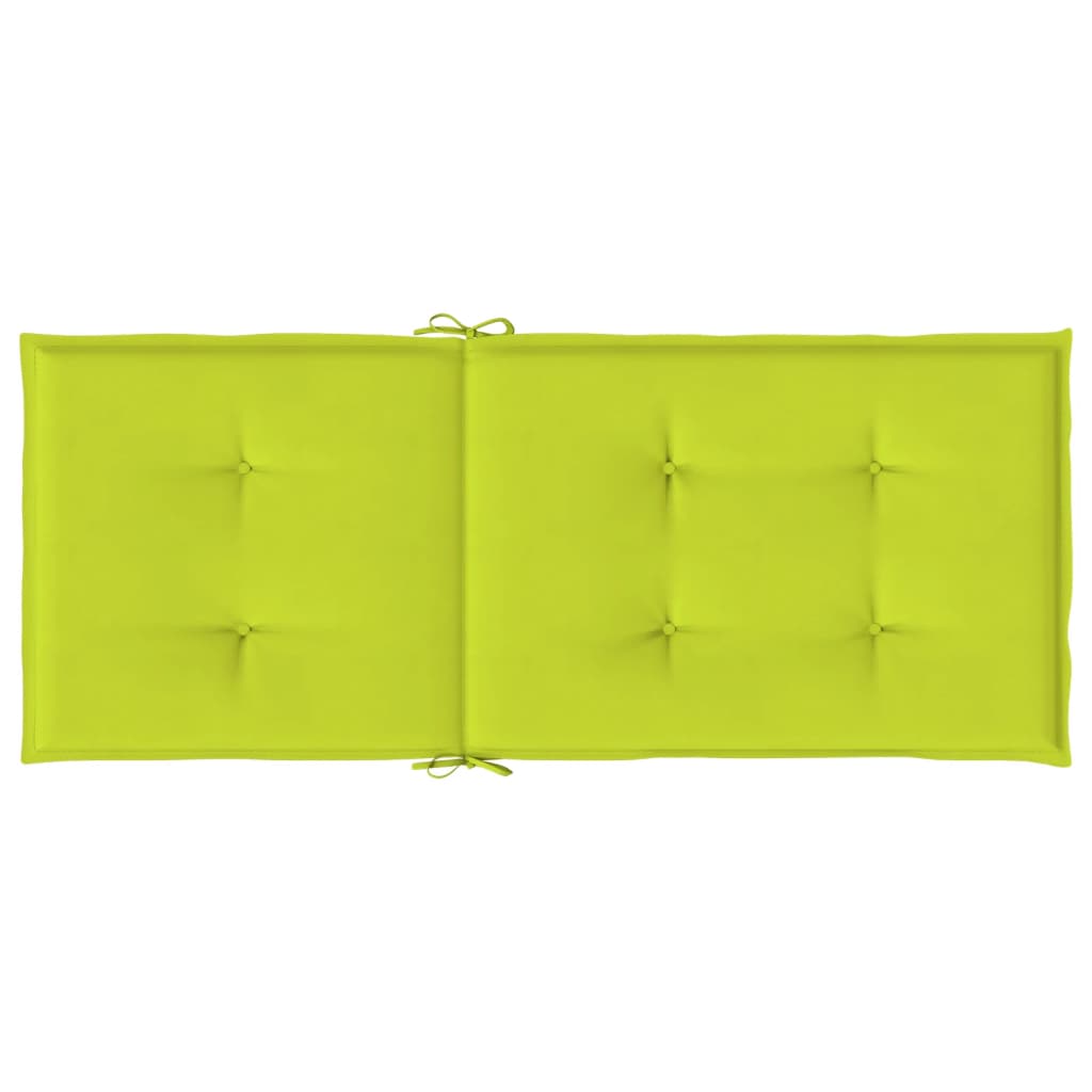 vidaXL Cuscini per Sedie 6 pz Verde Brillante 120x50x3 cm in Tessuto