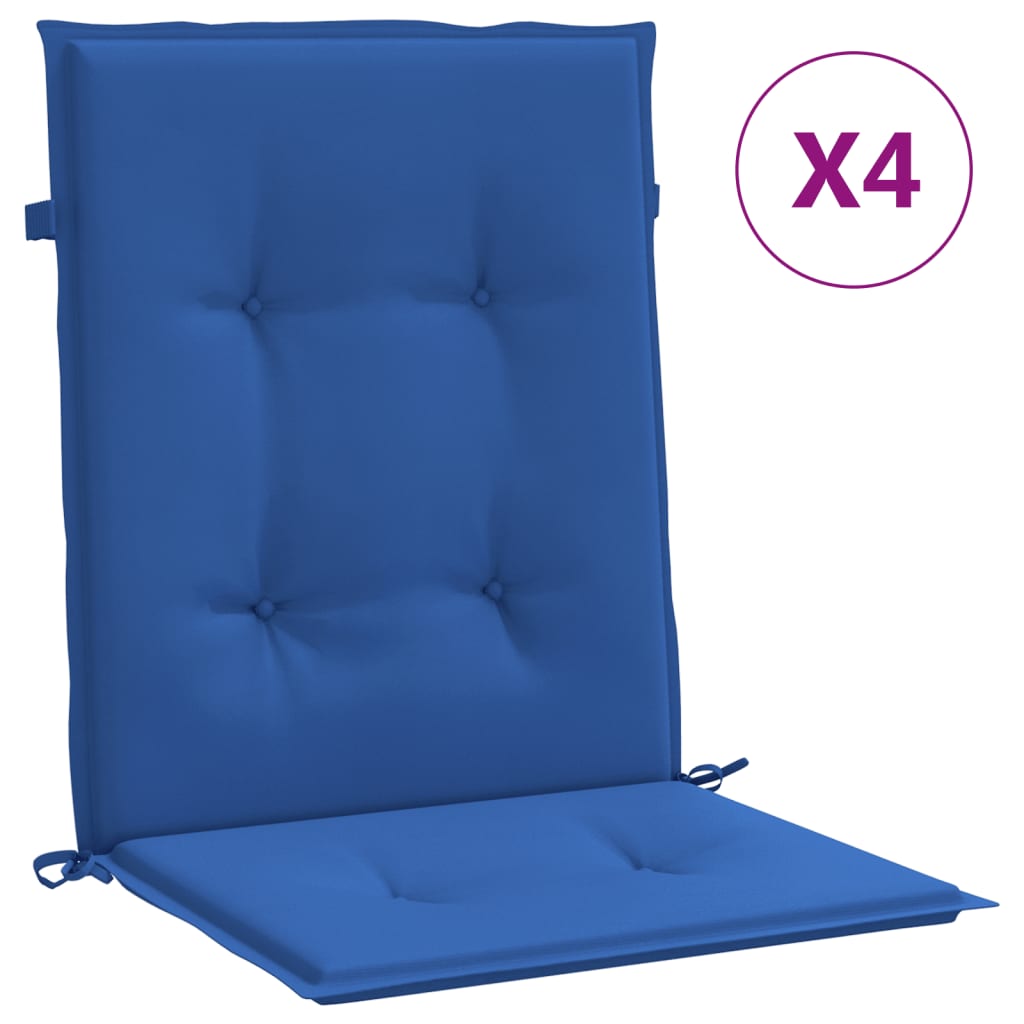 vidaXL Cuscini per Sedia 4 pz Blu Reale 100x50x3 cm in Tessuto Oxford