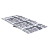 vidaXL Cuscini per Sedia 4 pz a Quadri Grigi 100x50x3cm Tessuto Oxford