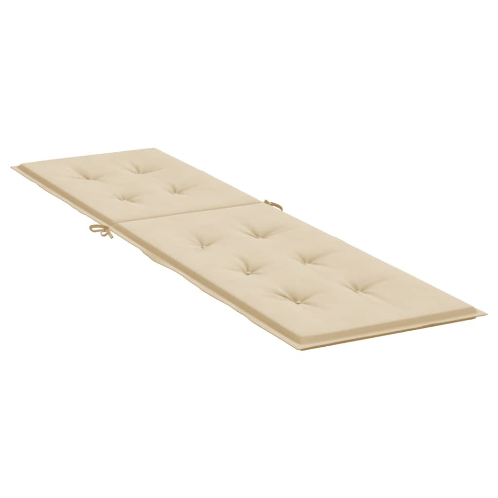 vidaXL Cuscino per Sdraio Beige (75+105)x50x3 cm