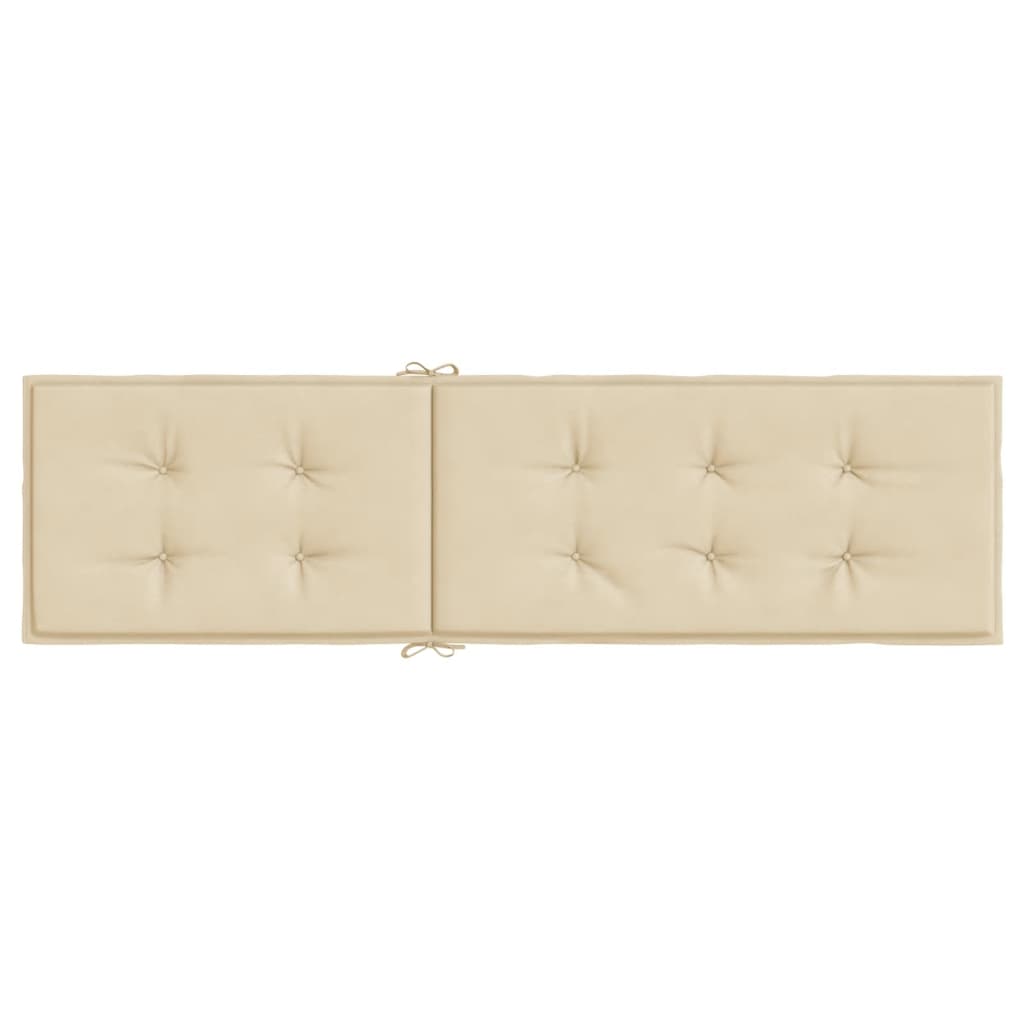 vidaXL Cuscino per Sdraio Beige (75+105)x50x3 cm