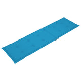 vidaXL Cuscino per Sdraio Blu (75+105)x50x3 cm