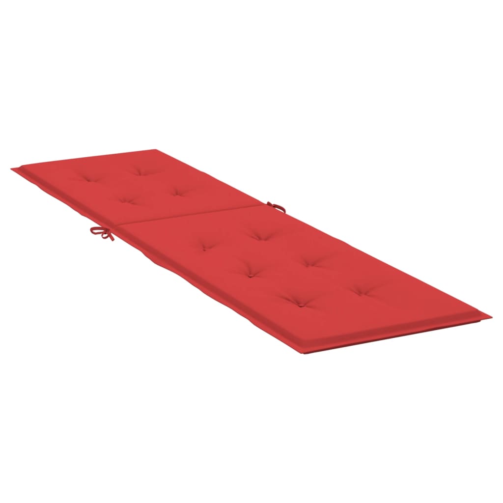 vidaXL Cuscino per Sdraio Rosso (75+105)x50x3 cm