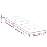 vidaXL Cuscino per Sdraio Tortora (75+105)x50x3 cm