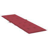 vidaXL Cuscino per Sdraio Rosso Vino (75+105)x50x3 cm