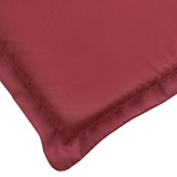 vidaXL Cuscino per Sdraio Rosso Vino (75+105)x50x3 cm