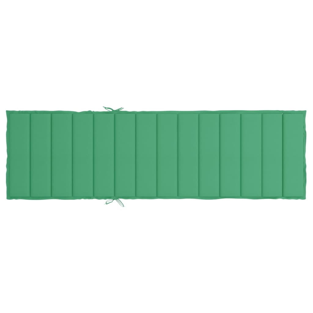 vidaXL Cuscino per Lettino Verde 200x50x3 cm in Tessuto Oxford