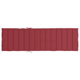 vidaXL Cuscino per Lettino Rosso Vino 200x50x3 cm in Tessuto Oxford