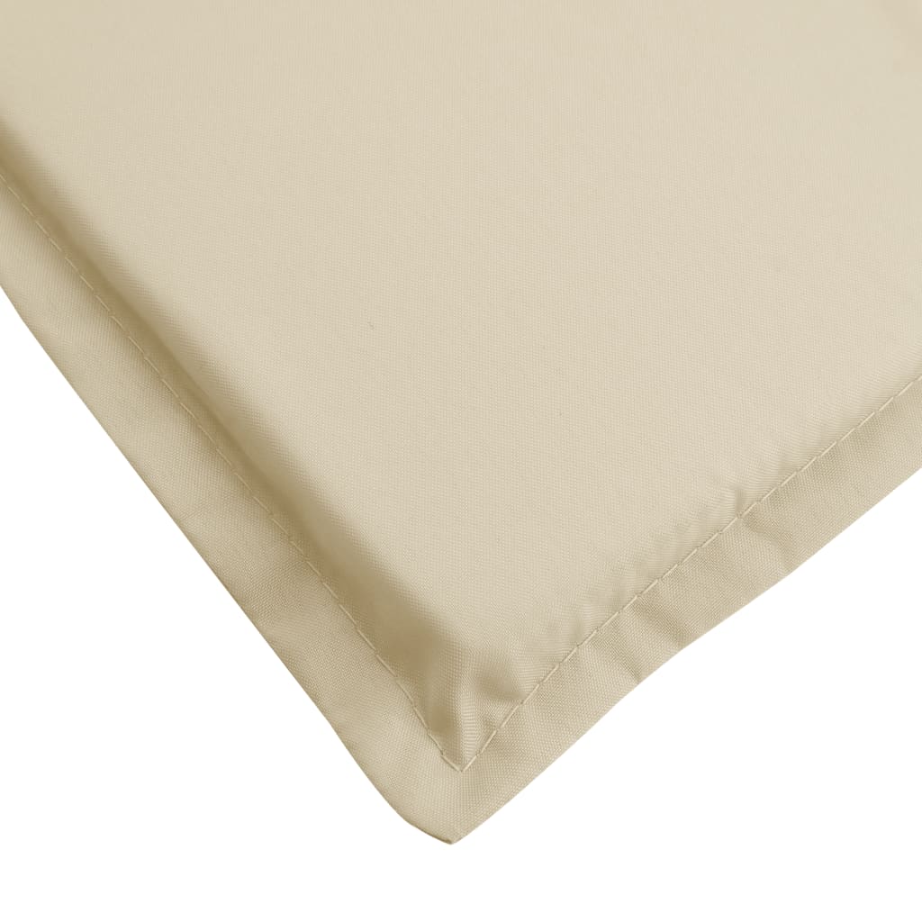 vidaXL Cuscino per Lettino Beige 200x60x3 cm in Tessuto Oxford