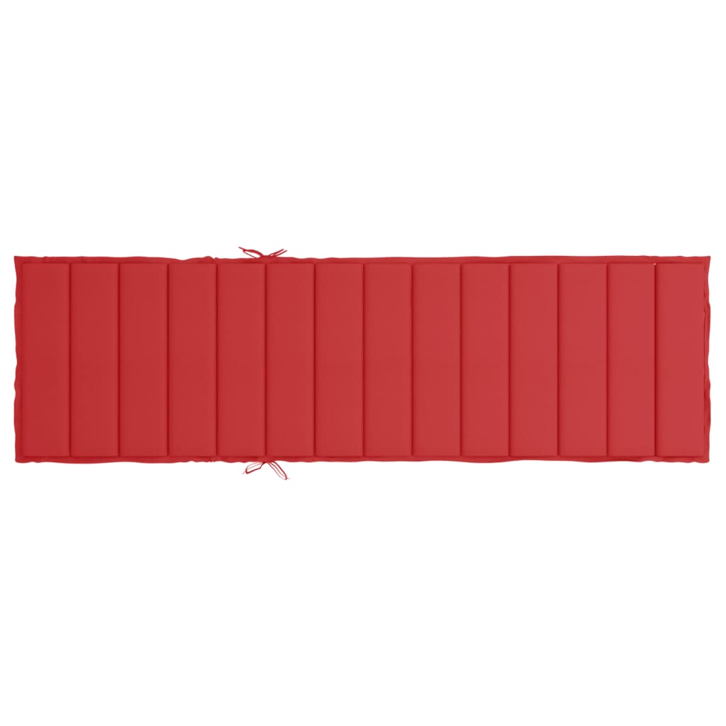 vidaXL Cuscino per Lettino Rosso 200x60x3 cm in Tessuto Oxford