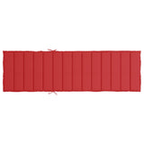 vidaXL Cuscino per Lettino Rosso 200x60x3 cm in Tessuto Oxford