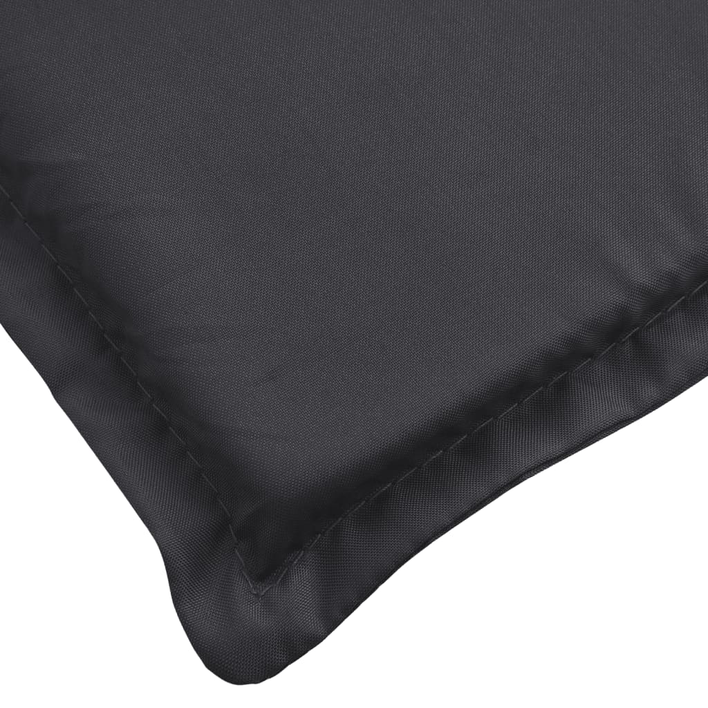 vidaXL Cuscino per Lettino Nero 200x60x3 cm in Tessuto Oxford