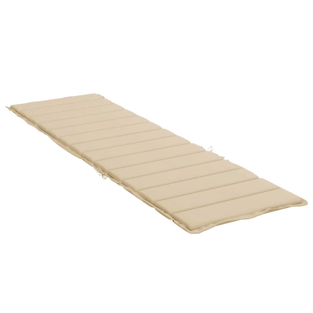 vidaXL Cuscino per Lettino Beige 200x70x3 cm in Tessuto Oxford